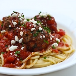 Greek Style Meatball Pasta