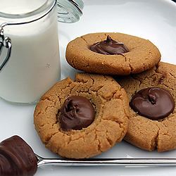 PB & Nutella Thumbprint Cookies