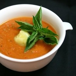 Gazpacho Velouté w Basil-oil Sorbet