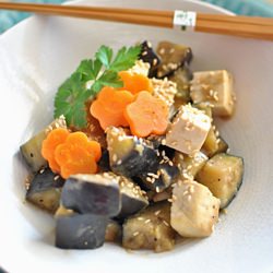 Eggplant & Tofu Salad with Miso