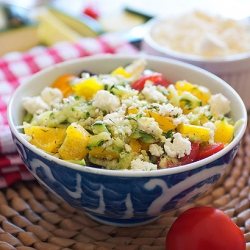 Zucchini Feta Cheese Chopped Salad