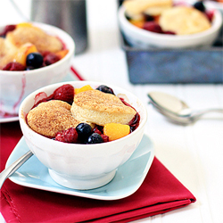 Peach Berry Cobbler