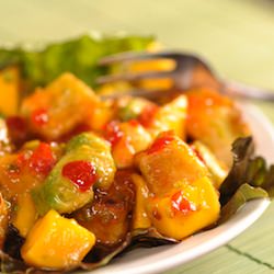 Crispy Tofu Mango Salad