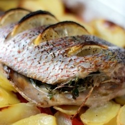 Baked Red Snapper & Veggies