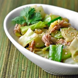 Crunchy Cabbage, Chicken, Cucumber