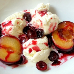 Roasted Brown Sugar Plum and Cherry