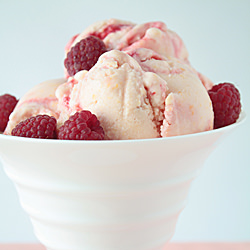 Nectarine-Raspberry Swirl Froyo