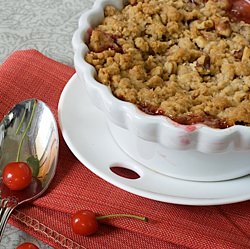 Sour Cherry Walnut Crisp