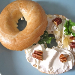 Bagel with Cream and Goat Cheese