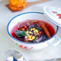 Indonesian Red Amaranth Clear Soup