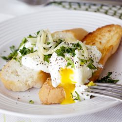 Poached Eggs with Pistou