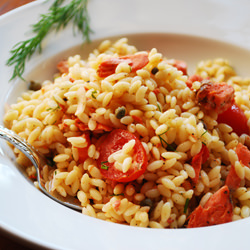 Grilled Salmon Orzo Salad