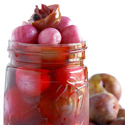 Pickled Plums and Onions