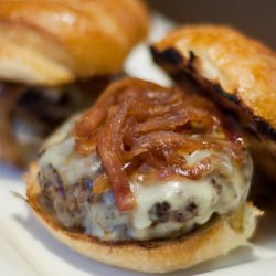 Fig-Glazed Burgers w/ Red Onion Jam