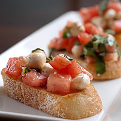 Tomato and Mozzarella Bruschetta