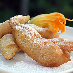 Sweet Fried Squash Blossoms