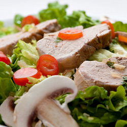 Pork Tenderloin on Salad