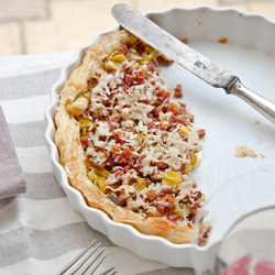 Bacon Cheese Leek Tart