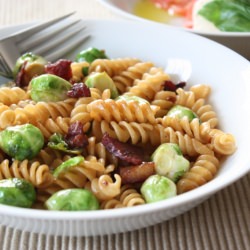 Bacon and Brussels Sprouts Pasta