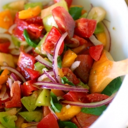 Rustic Heirloom Tomato Salad