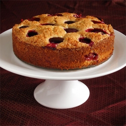 Plum Torte with Cardamom Cream