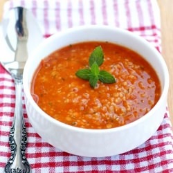 Red Lentil and Mint Soup