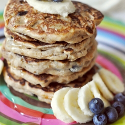 Banana Blueberry Pancakes