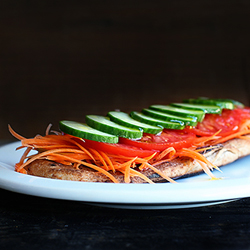 Open-faced Salad Sandwich