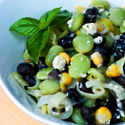 Roasted Corn, Lima Bean & Feta Salad