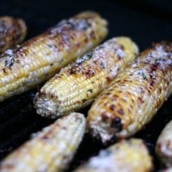 Corn with Basil Parmesan Butter