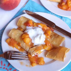 Peach Pie Enchiladas