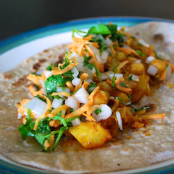 Kati Roll w/Chickpea Potato Filling