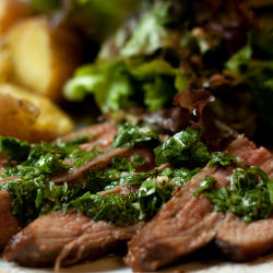 Flank Steak w/ Fresh Green Salad