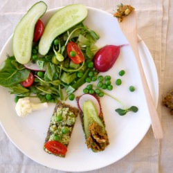 Zucchini Crackers and Two Spreads