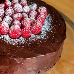 Chocolate Raspberry Layer Cake