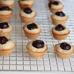 Mini Cherry Almond Cakes