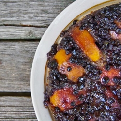 Peach and Blueberry Upside-Down Cake