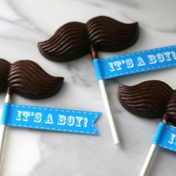 Mustache Lollipops