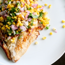 Yellowtail Snapper with Corn Salsa