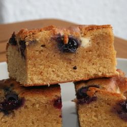 Blueberry and White Choc Blondies