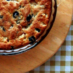 Peach Blueberry Cobbler Cake