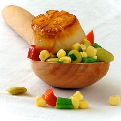 Seared Scallops with Succotash