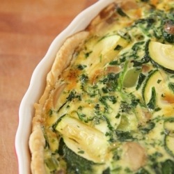 Spinach and Zucchini Quiche