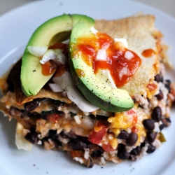 Easy Vegetarian Tortilla Pie