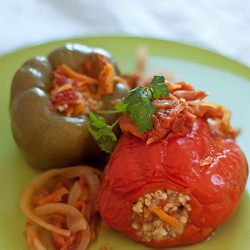 Sweet Pepper Stuffed with Rice