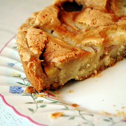 Nectarine Tart with Almond Souffle