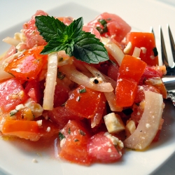 Watermelon and Tomato Salad