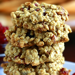 Vegan Oatmeal Cranberry Cookies