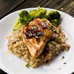 Risotto and Lemon Sauced Chicken