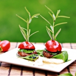 Portabella Rosemary Caprese Skewers